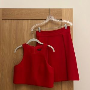 Bright red Black Halo 2 piece ensemble